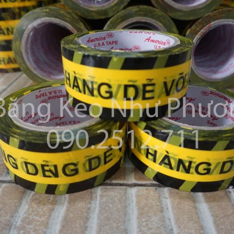 Băng Keo Trong Chữ Hàng Dễ Vỡ (SL: 6 cuộn / cây)